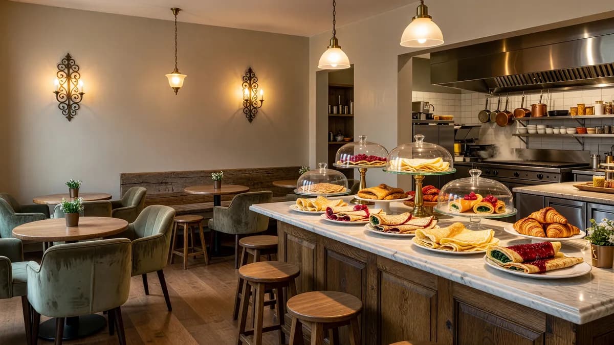 Charming Crepe Cafe with Low Rent and Short Hours