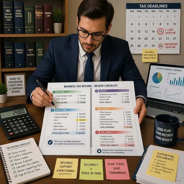 What to Review in a Business Tax Return: Key Items, Common Pitfalls, and Quick Checklist