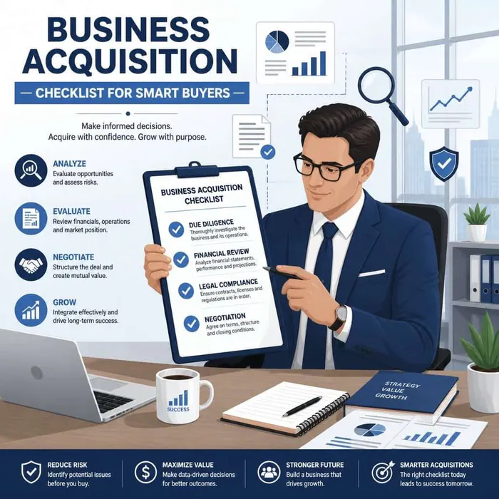 Business Acquisition Checklist For Smart Buyers