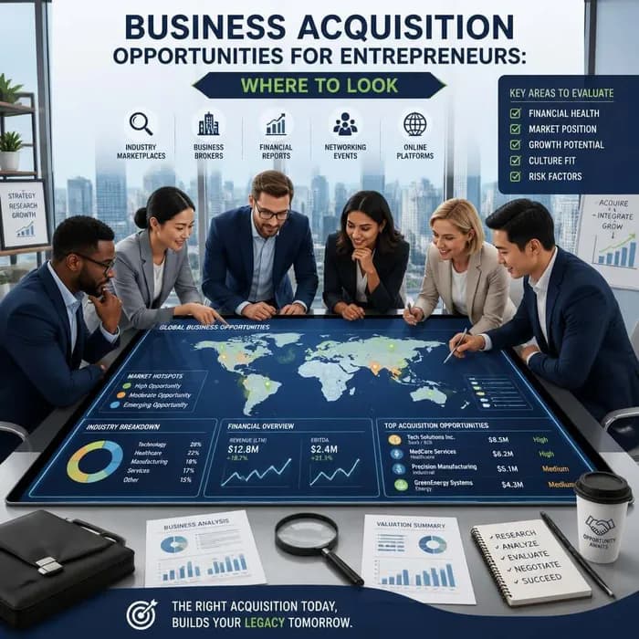 Business Acquisition Opportunities For Entrepreneurs: Where To Look