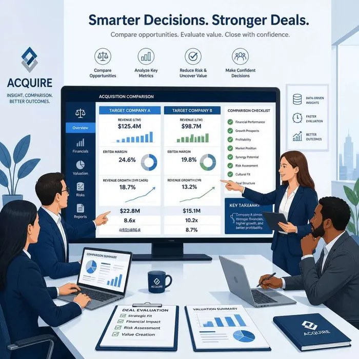 Business Acquisition Comparison Tools for Smarter Deal Review