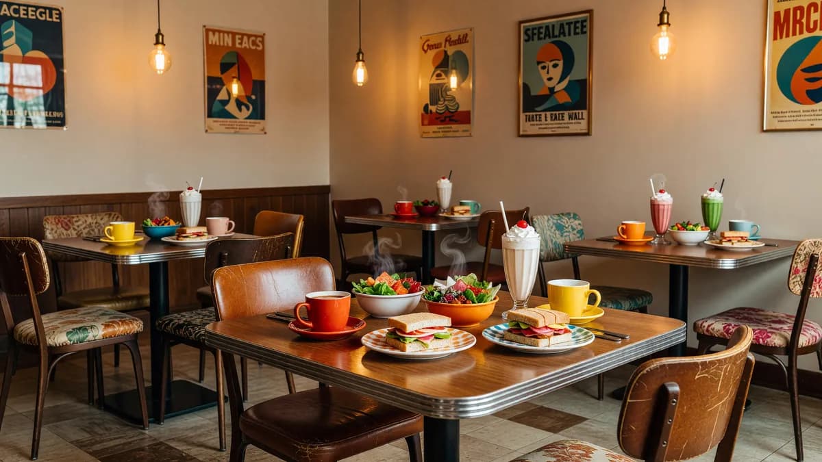 Eclectic Menu Restaurant & Café with Retro Charm